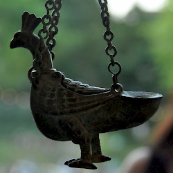 Byzantine, Peacock-shaped lamp