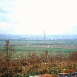 The southern part of the battlefield of the Allia, seen from the southeast. In the background the river Tiber.