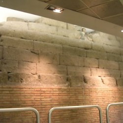 Rome, The Servian Wall in the basement of Rome's central station