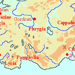 Map of Alexander's Anatolian Campaign