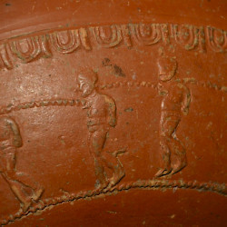 Leiden-Matilo, Samian ware of slaves being led away