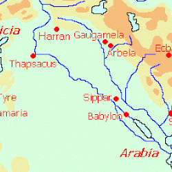 Map of Alexander's Mesopotamian Campaigns