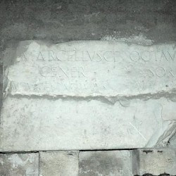 Rome, Mausoleum of Augustus, tombstone of Marcellus