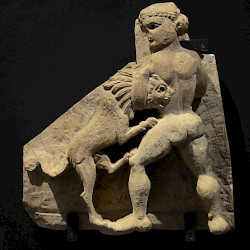 Egyptian Relief of Heracles and the Nemean Lion