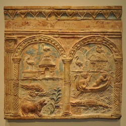 Campana plate with a Nilotic scene