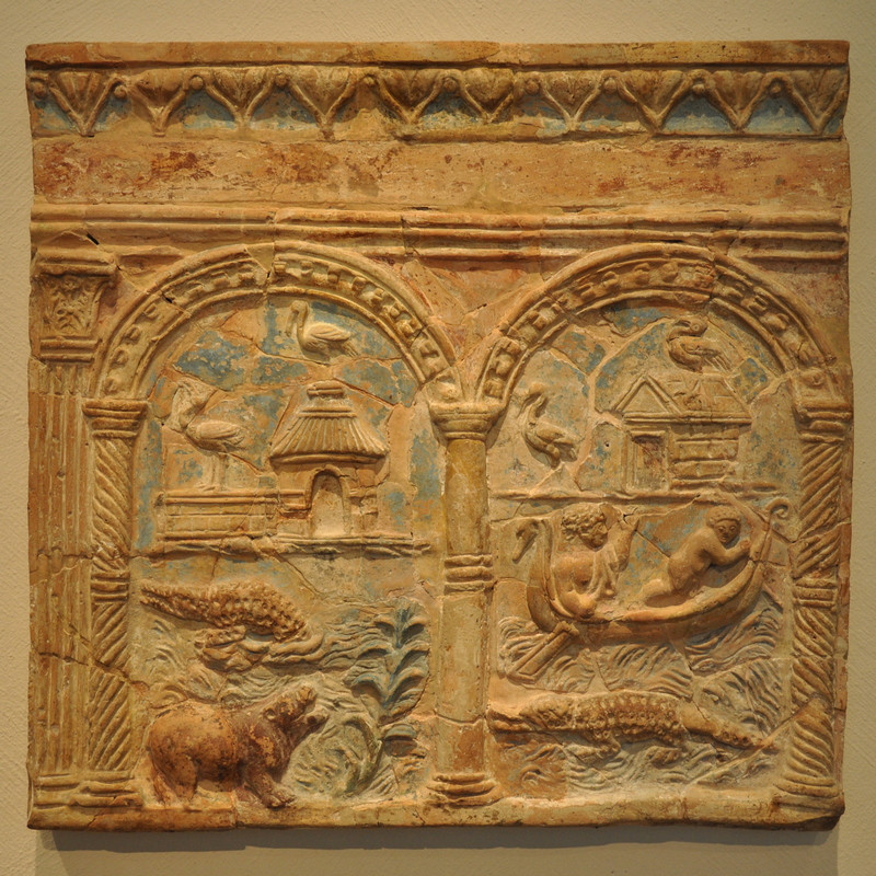 Campana plate with a Nilotic scene