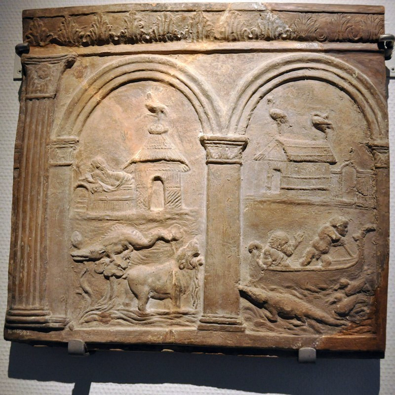 Campana plate with a Nilotic scene