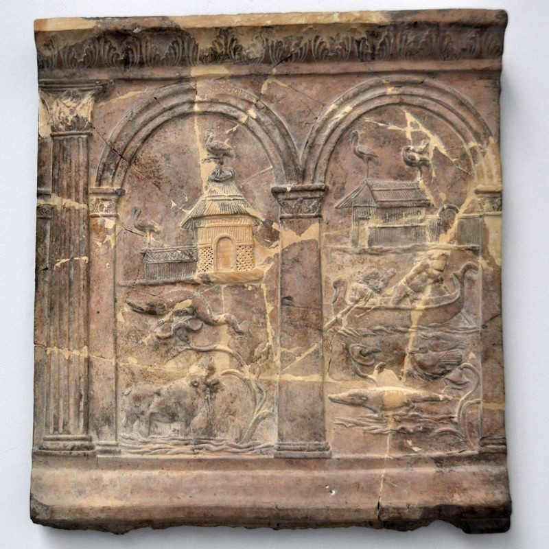 Campana plate with a Nilotic scene