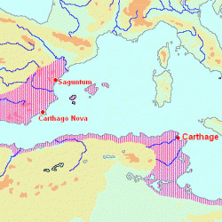 Map of the Carthaginian Empire (c.220 BCE)