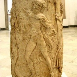 Italica, Theater relief: Dancing satyr