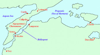 Map of the Hellespont