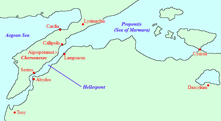 Map of the Hellespont