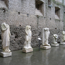 Rome, Statues from the Via Appia and Mausoleum of Caecilia Metella