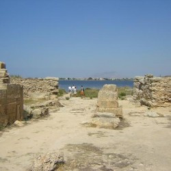 Motya, North gate, facing Mouny Eryx