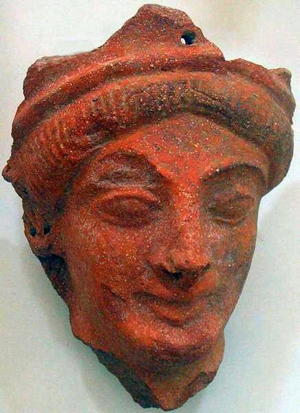 Motya, Greek terracotta mask