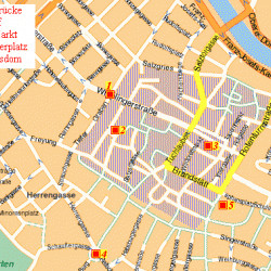 Vindobona, projected on a map of modern Vienna