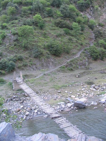 Bridge over a tributary of the Indus