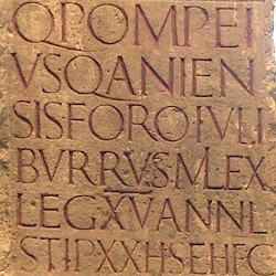 Cologne, Tombstone of Quintus Pompeius of XV Primigenia