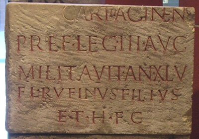 Cologne, Tombstone of an officer of III Augusta, born in Carthage and buried in Cologne