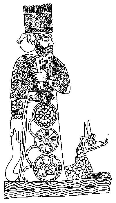 Marduk and his snake dragon