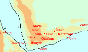 Map of ancient Yemen