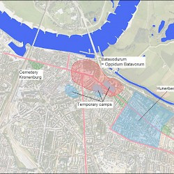 Map of Nijmegen in the first century
