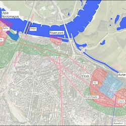 Map of Nijmegen in the second century