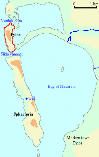 Map of Sphacteria
