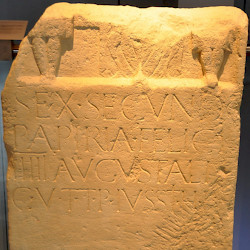 Nijmegen, Tombstone of the augustalis Sex. Secundius Felix (cast)