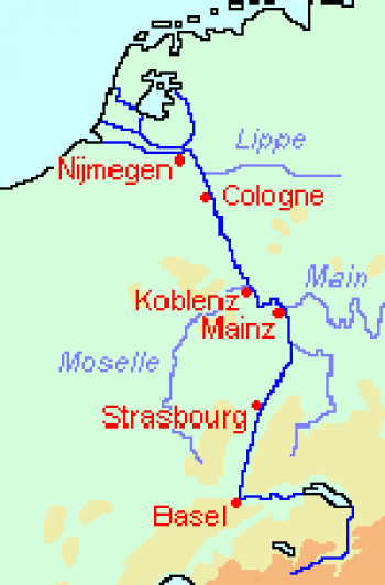 Map of the Rhine