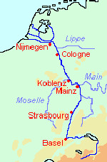 Map of the Rhine