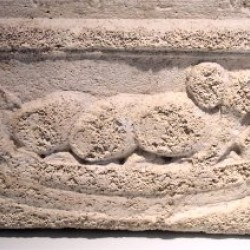 Colijnsplaat, Votive stela to Nehalennia, detail (boat)