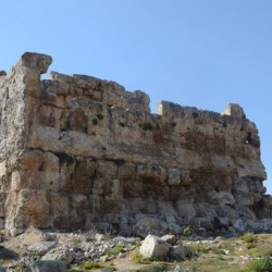 Southeast view of the temple of Majdel Anjar