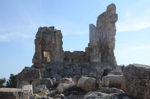 North view of the temple of Majdel Anjar