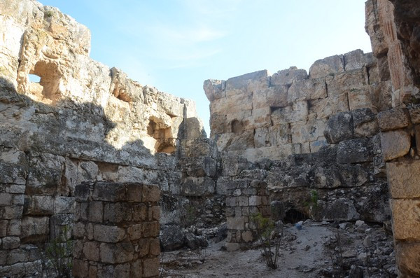 Interior of the temple of Majdel Anjar