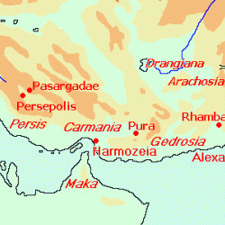 Map of the Persian Gulf and Indian Ocean