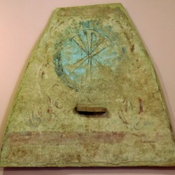 Viminacium, Christian tomb with a hunting scene, Christogram.