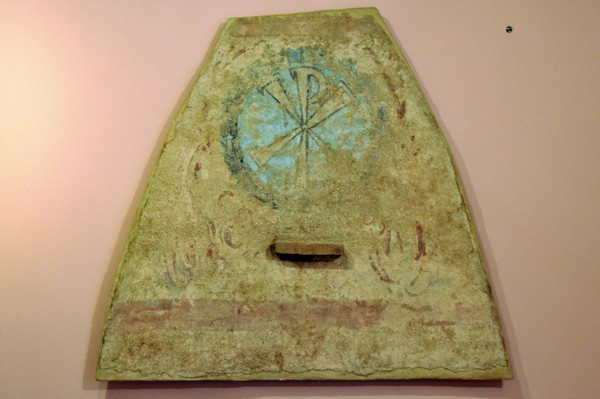 Viminacium, Christian tomb with a hunting scene, Christogram.