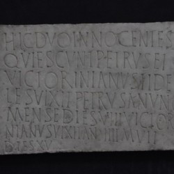 Sirmium, Tombstone of the Christians Peter and Victorinianus