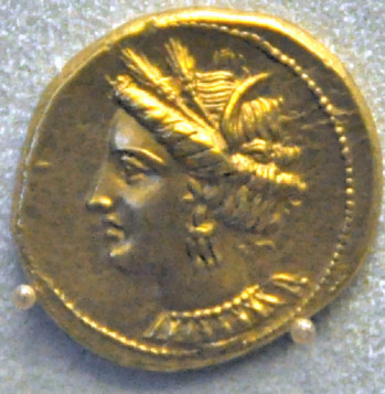 Tanit on a Carthaginian coin