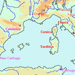 Map of the Second Punic War, first stage