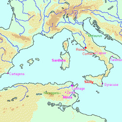 Map of the Second Punic War, second stage