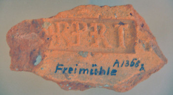 Schwäbisch Gmünd, Freimühle, Roman fort, Rooftile