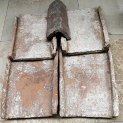 Schwäbisch Gmünd, Schirenhof, Roman fort, Rooftiles