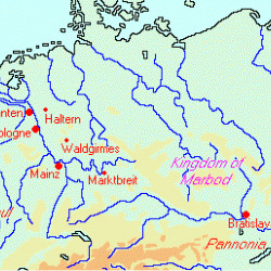 Map of Varus' Germany
