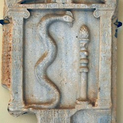 Lepcis Magna, Asclepius relief