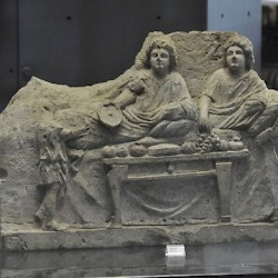 Syracuse, Hellenistic relief with a banquet scene