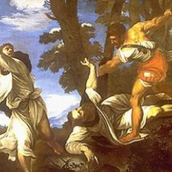 Copy of Titian's Death of Peter of Verona, from the studio of Loth
