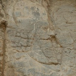 Naqš-e Rajab, Investiture relief of Ardašir I, man with fly-whisk