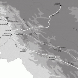 Map of Alexander's Zagros Campaign